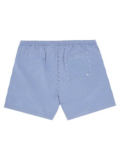 Belstaff Striped Pattern Swim Trunks In Blue