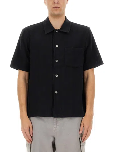 Our Legacy Black Boucle Box Shirt In Black