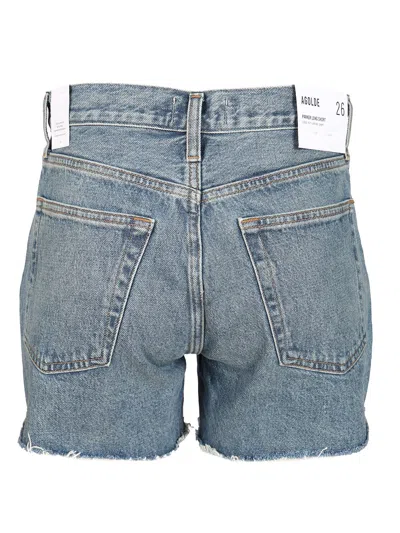 Agolde Parker Long Shorts In Blue