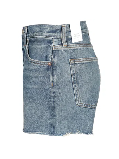 Agolde Parker Long Shorts In Blue