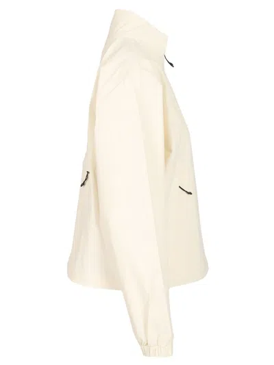 The North Face Lightweight Jacket With High Collar In White