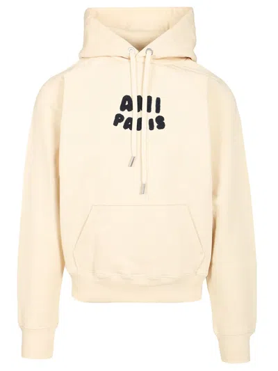 Ami Alexandre Mattiussi Ami Paris Sweaters In Beige