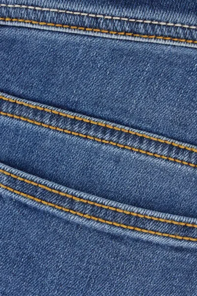 Jacob Cohen Stitched Denim Trousers Featuring Belt Loops In Blue