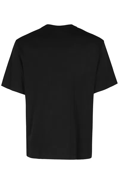 Helmut Lang Short-sleeve T-shirt With Embossed Logo In Black