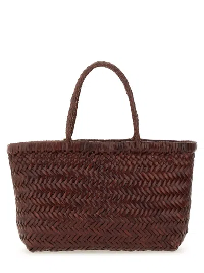 Dragon Diffusion Flat Gora Mini Tote Bag In Brown