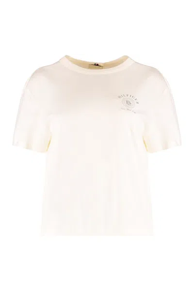 Tommy Hilfiger X Sofia Richie Grainge Graphic-print T-shirt In Panna