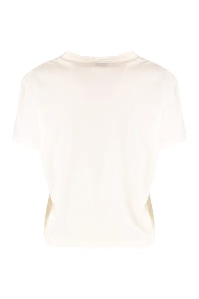 Tommy Hilfiger X Sofia Richie Grainge Graphic-print T-shirt In Panna
