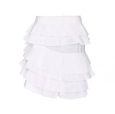 Essentiel Antwerp Hupaul Pleated Skirt In White