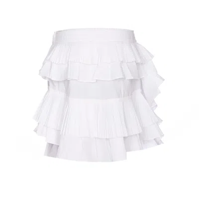 Essentiel Antwerp Hupaul Pleated Skirt In White