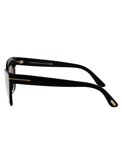 Tom Ford Sunglasses In 01a Nero Lucido / Fumo