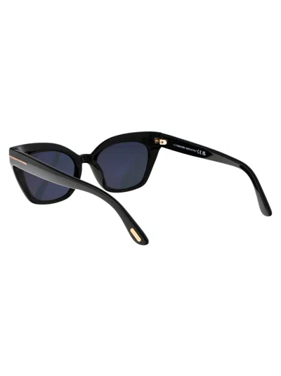 Tom Ford Sunglasses In 01a Nero Lucido / Fumo