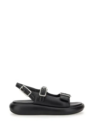 Ash Buckle-detail Platform Sandals In Black