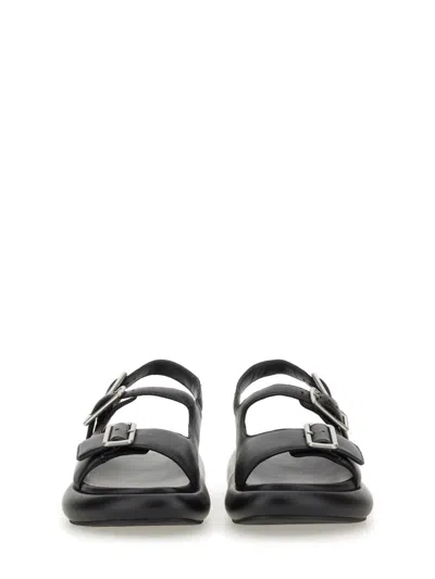 Ash Buckle-detail Platform Sandals In Black