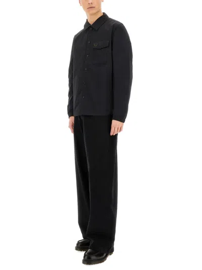 Fred Perry Snap Buttons Jacket Featuring Pocket In Black