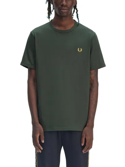 Fred Perry Mens Ringer T-shirt In Green