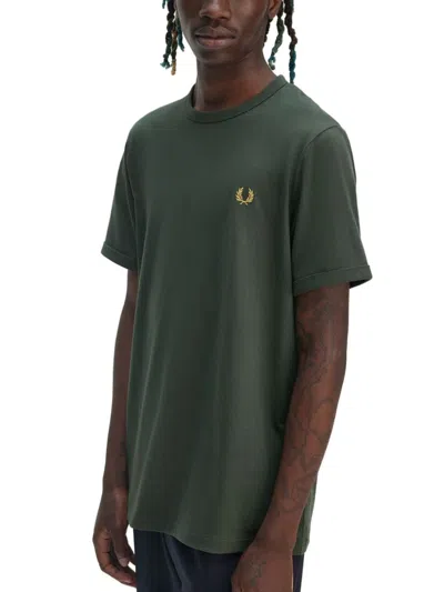Fred Perry Mens Ringer T-shirt In Green