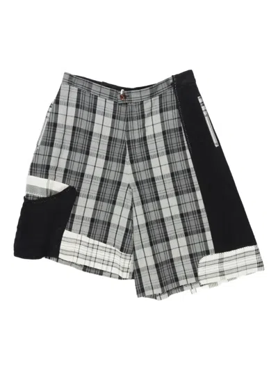 Communs Checked Bermuda Shorts In Grey