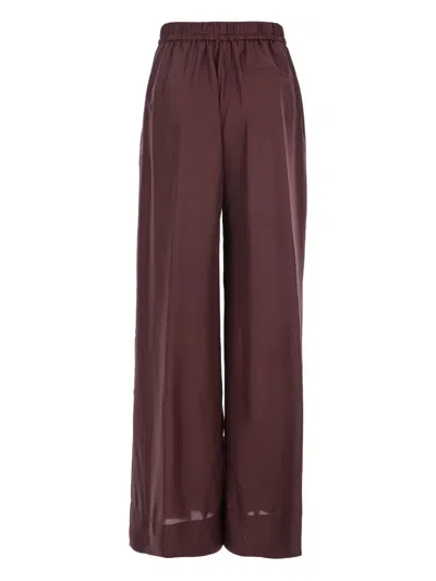 Forte Forte Bordeaux Pants With Elastic Drawstring Waist In Red