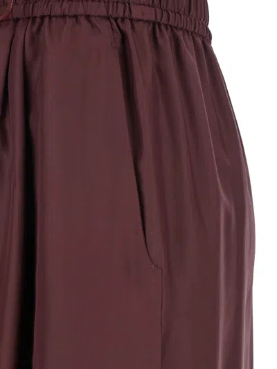 Forte Forte Bordeaux Pants With Elastic Drawstring Waist In Red