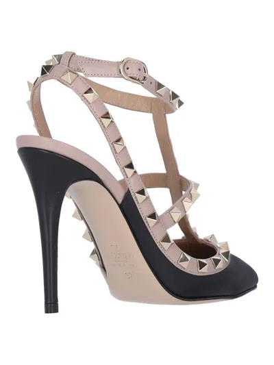 Valentino Rockstud Slingback In Black