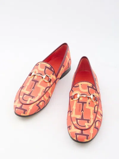 Gucci Jordaan Loafers In Orange