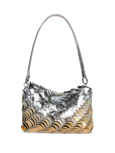 Rabanne Leather Bag. In Metallic