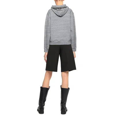 Dsquared2 Logo Cotton Jersey Hoodie In Gray