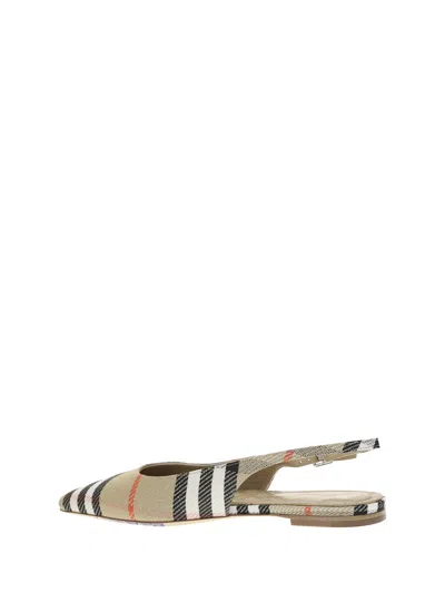 Burberry Check Birdie Slingback Ballerina Flats Women