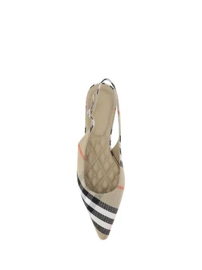 Burberry Check Birdie Slingback Ballerina Flats Women