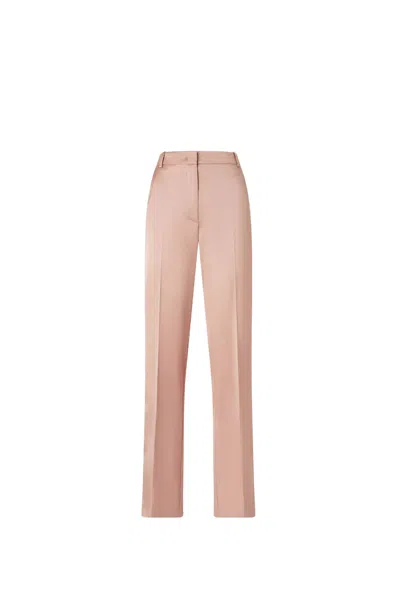 Pinko Elegant Satin Trousers For Ceremonies In Pink