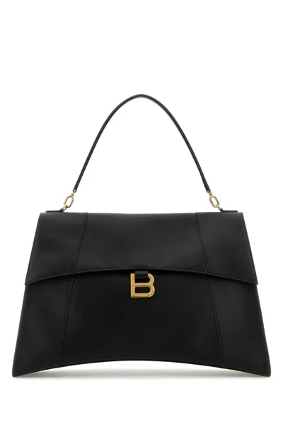 Balenciaga Top Handle Shoulder Bags With Gold-tone Hardware In Black