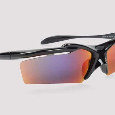 Balenciaga Turbo D-frame Sunglasses Iridescent Lenses In Black/ Mirr Infrared