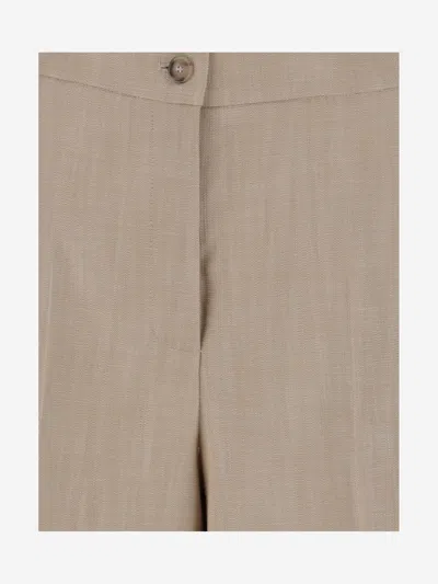 Pinko Penny Elegant Shorts With Side Pockets In Beige