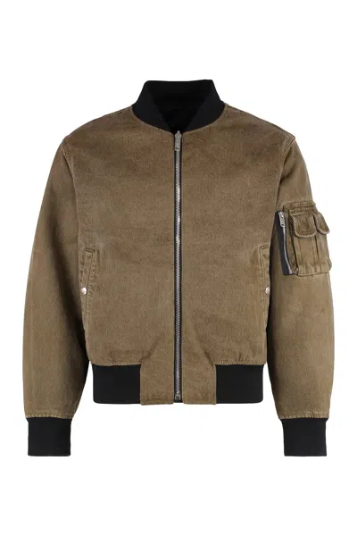 Givenchy Reversible Denim Bomber Jacket In Black