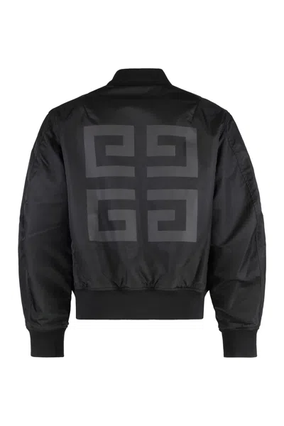 Givenchy Reversible Denim Bomber Jacket In Black
