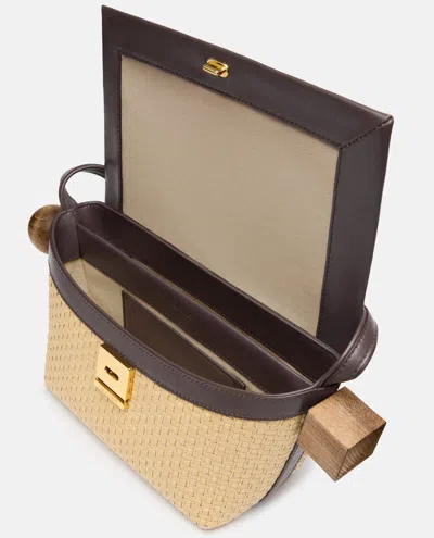 Jacquemus Le Rond Geometric Raffia Shoulder Bag In Natural