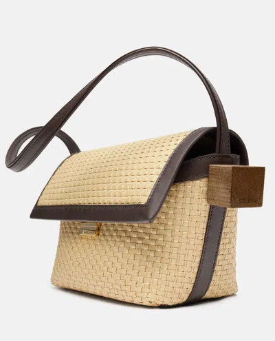 Jacquemus Le Rond Geometric Raffia Shoulder Bag In Natural