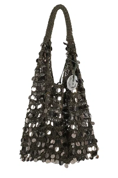Jw Anderson Gunmetal Sequin Hobo Shoulder Bag In Gunmetal