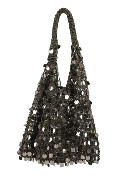 Jw Anderson Gunmetal Sequin Hobo Shoulder Bag In Gunmetal