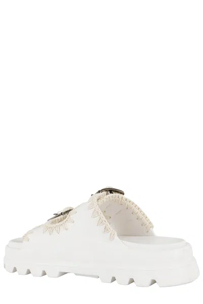 Mou Eva One Piece Slide Two Buckle In Whi White