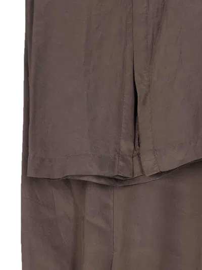 Aspesi Straight Leg Trousers Elastic Waistband In Brown