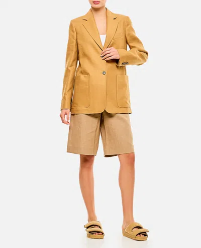 Max Mara Jacket Tailored Shoulder Pads In Caramello