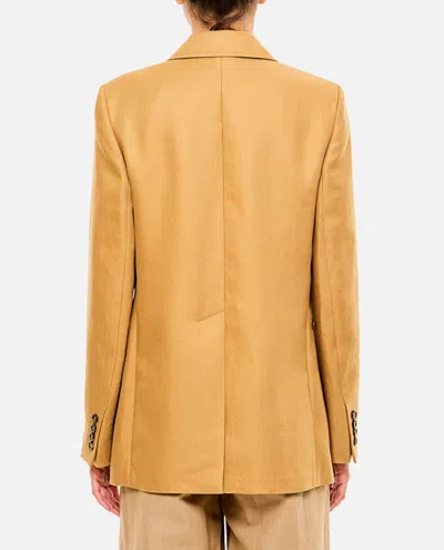 Max Mara Jacket Tailored Shoulder Pads In Caramello