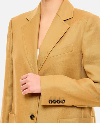 Max Mara Jacket Tailored Shoulder Pads In Caramello