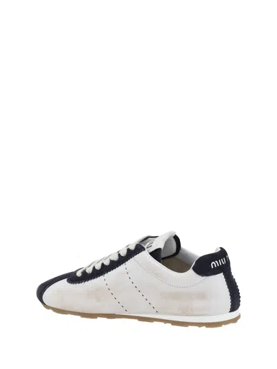 Miu Miu Sneakers In Bianco/blue