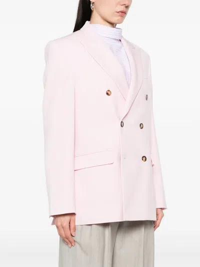 Wardrobe.nyc Double-breasted Blazer In Pink