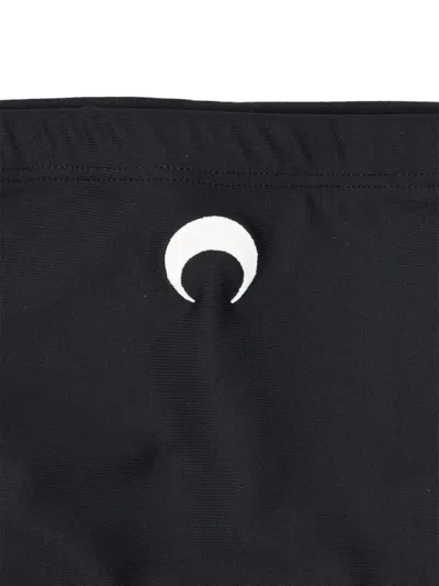 Marine Serre Medium-waist Swimwear Jersey Brief In Black