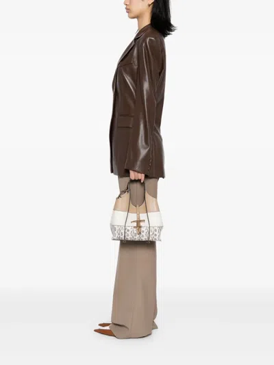 Tod's Mini T Timeless Tote Bag In Neutrals