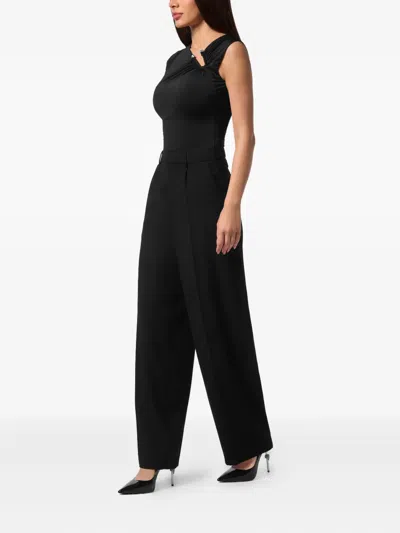 Philipp Plein Dame Straight-leg Trousers In Black