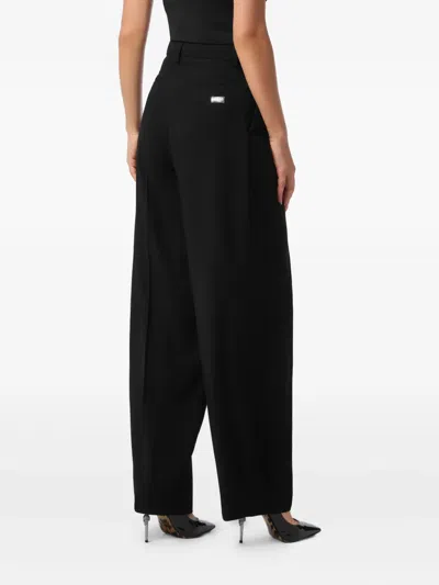 Philipp Plein Dame Straight-leg Trousers In Black